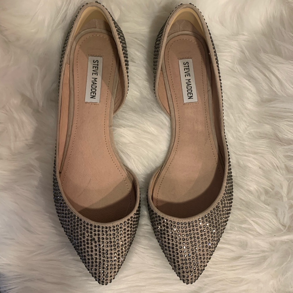 Steve Madden D’Orsay Flats with Crystals